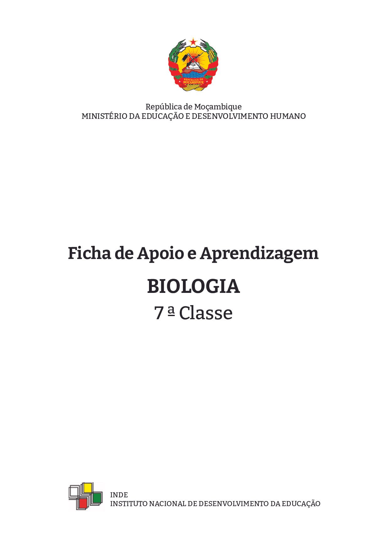 Biologia da 7ª Classe (INDE/ MEC Moçambique 2022) Baixar Livro em PDF