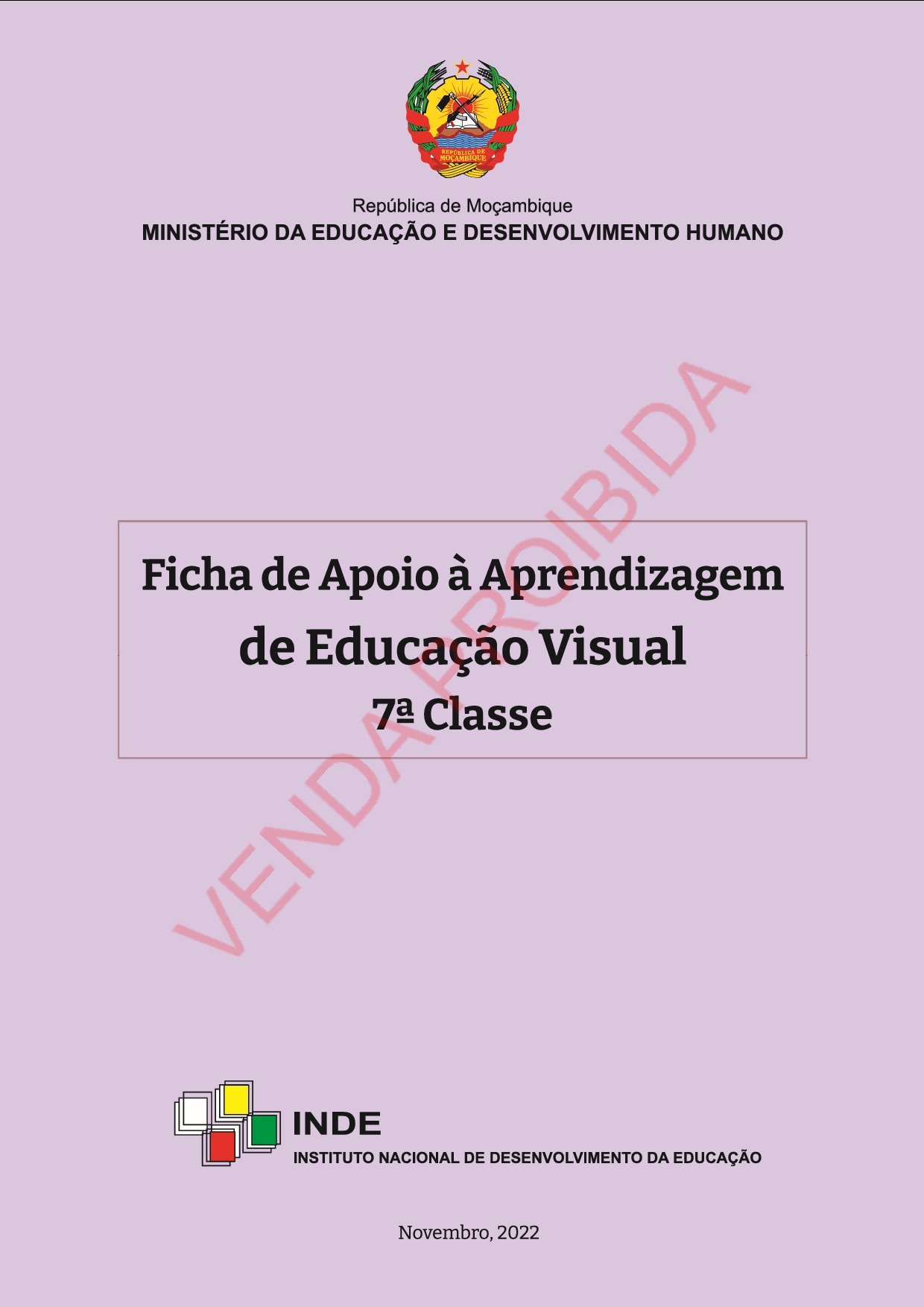 Educação Visual da 7ª Classe (INDE/ MEC Moçambique 2022) Baixar Livro em PDF